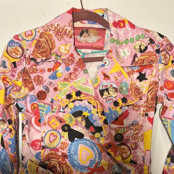 Colorful Graphic Trench Coat - Picture 1 of 5